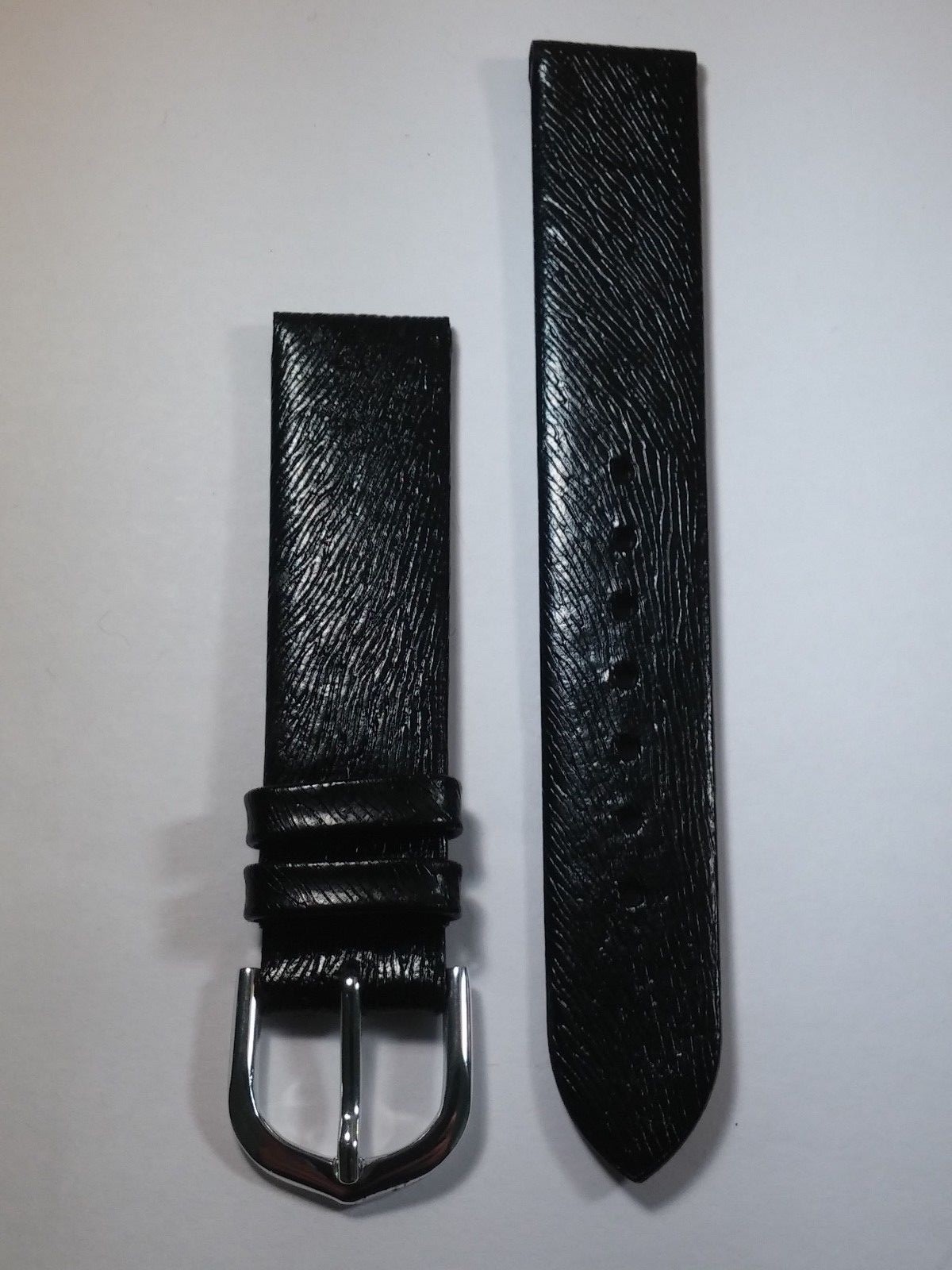 Fendi Band/Strap BLACK genuine leather, 15/14mm, lengths 60/100mm