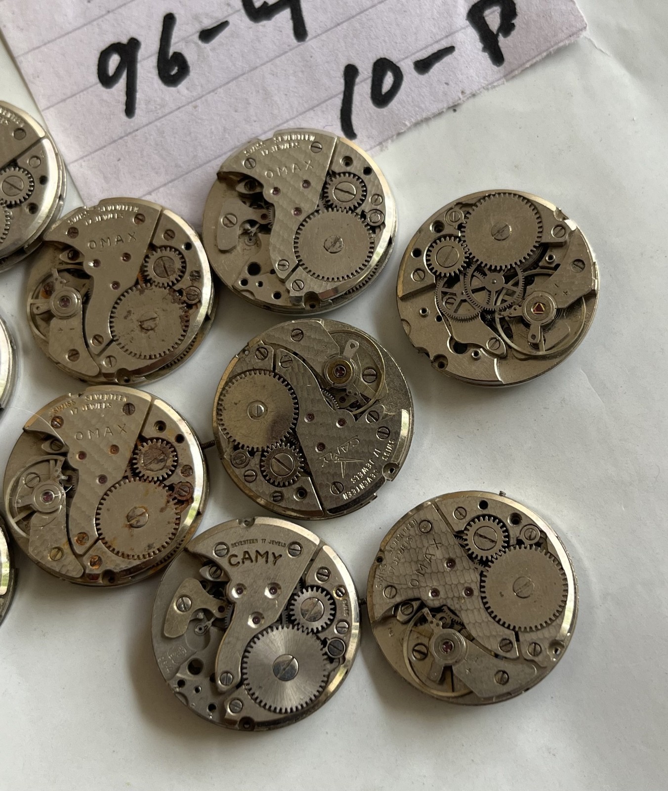 Lot of 30 Swiss FHF ST96 / FHF 96/FHF 96-4 Watch Movements – For Parts or Repair