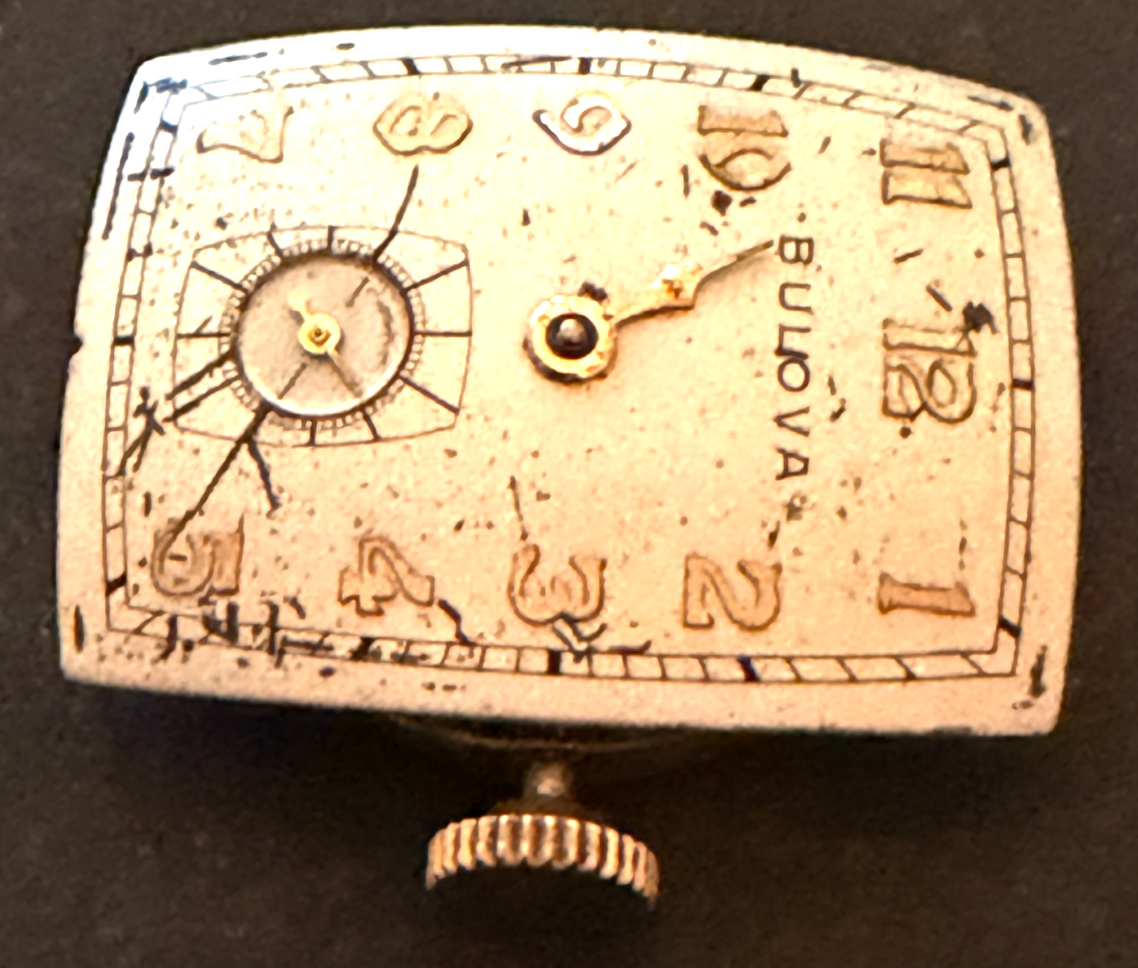 Vintage Bulova Cal 8AE Men’s Watch Movement Running Ticks Balance 8 AE 17j USA