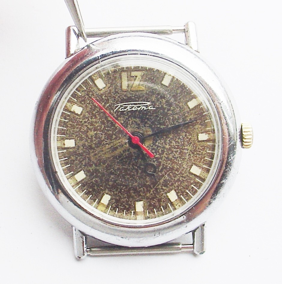 Rary Vintage Raketa Soviet Russian watch mov R 2609 Brown Dial SERVICED