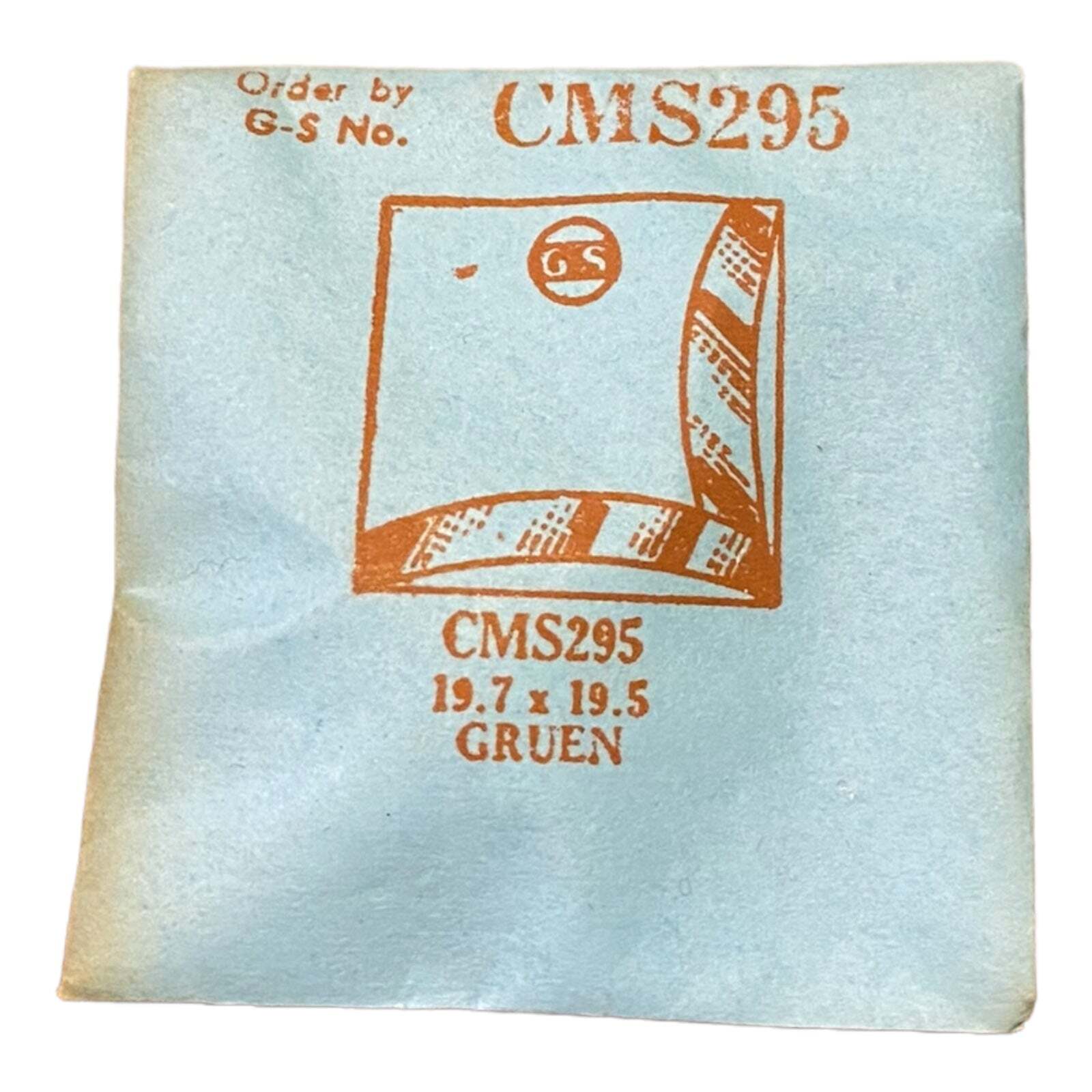 Germanow-Simon Mach (GS) CMS295 Watch Crystal 19.7×19.5 NOS Part Gruen