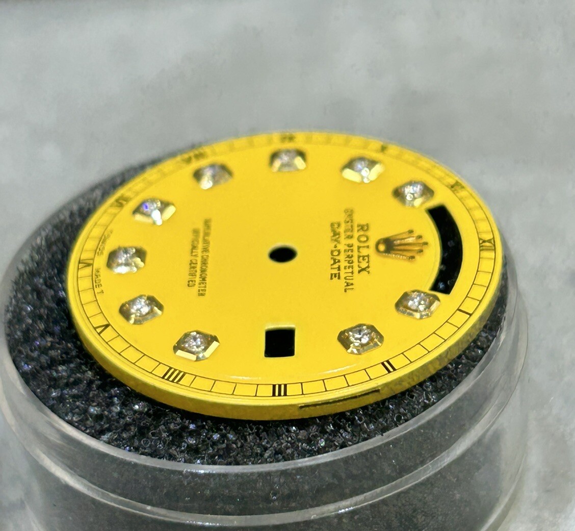 Rolex NonQuick President DayDate Custom Yellow Diamond Dial Model 1803