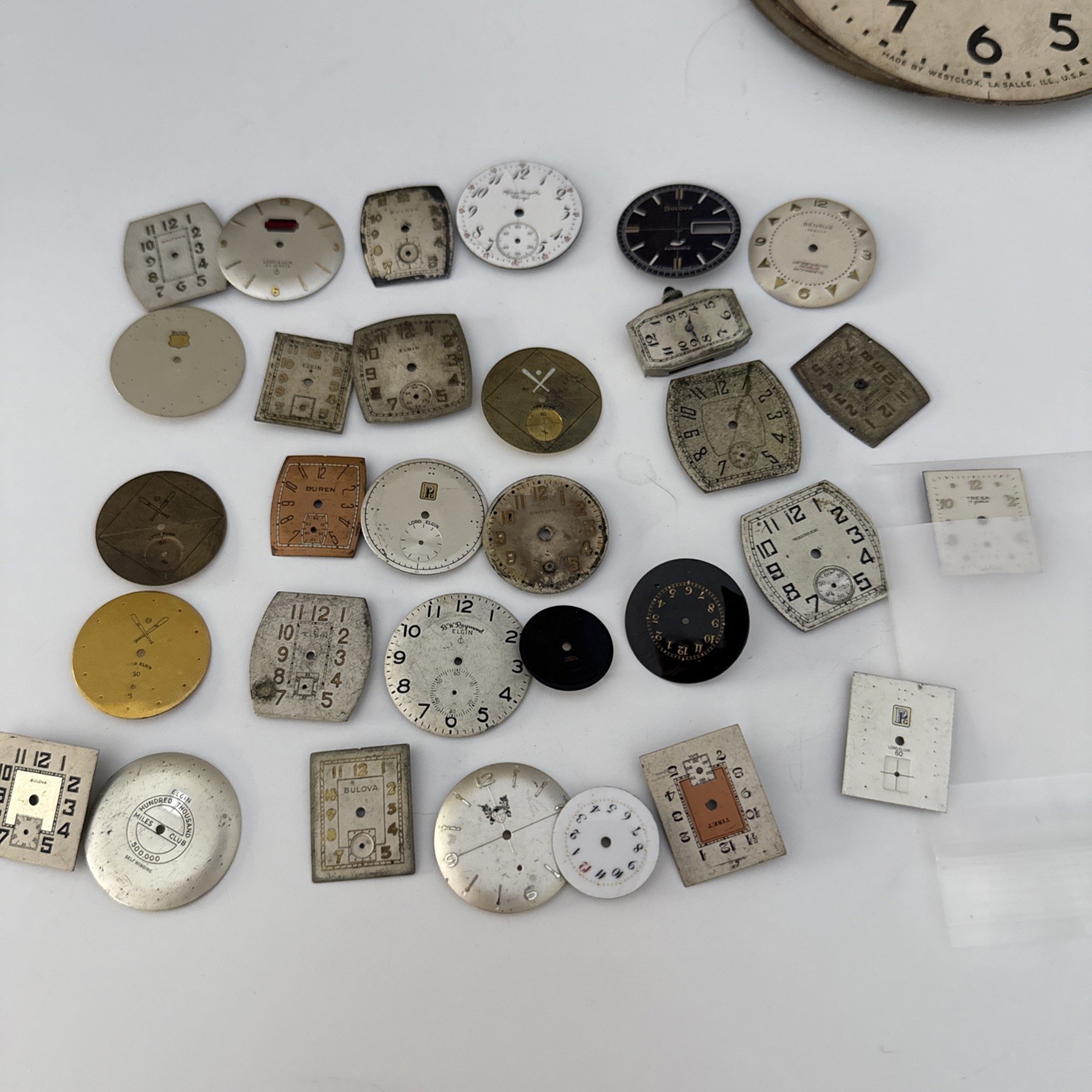 Lot Of Watch Dials (Bulova, Lord Elgin, Elgin, Waltham)