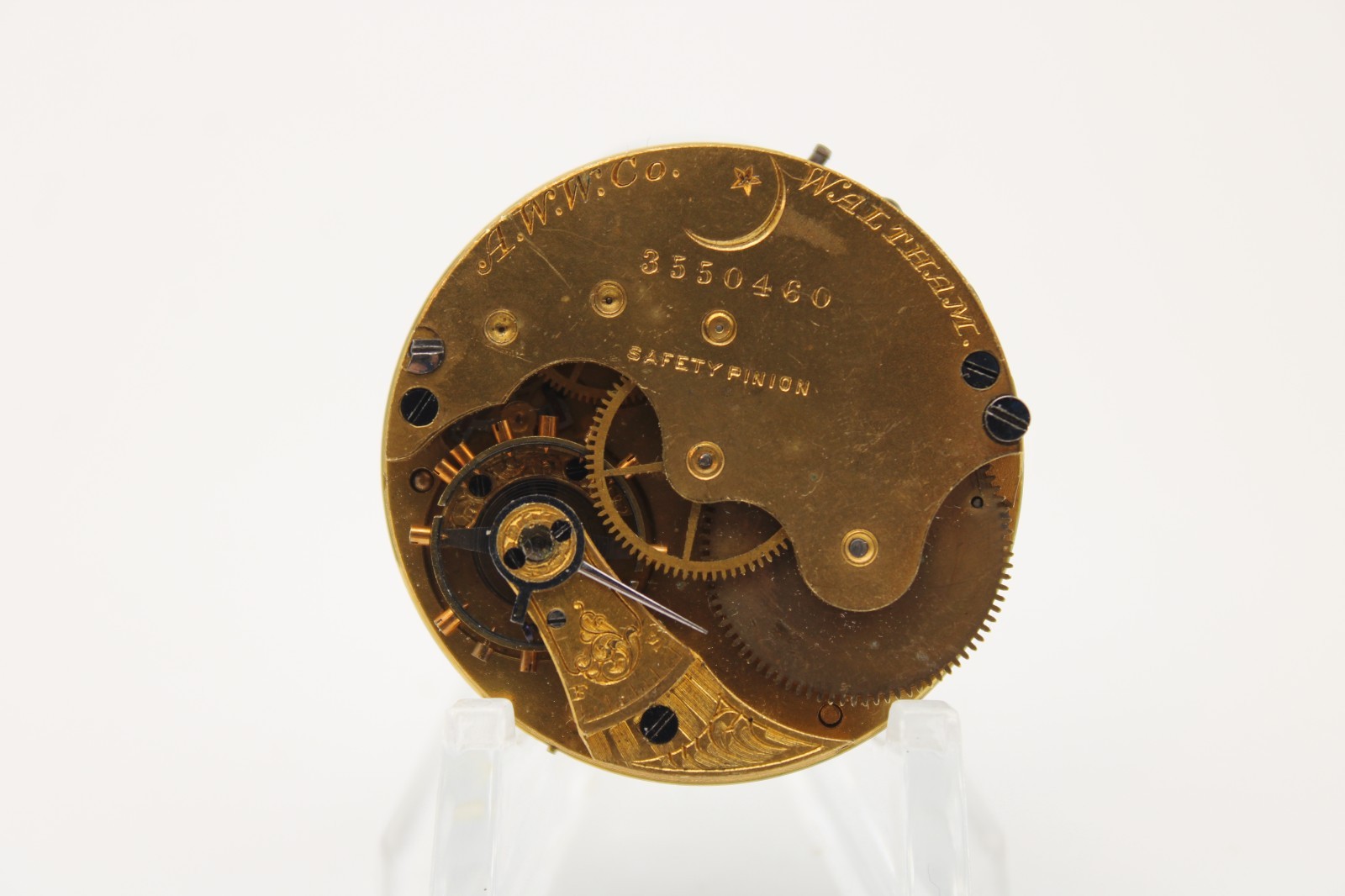 1888 WALTHAM POCKET WATCH MOVEMENT 3550460 GRADE: E 6s 7j (SP2)