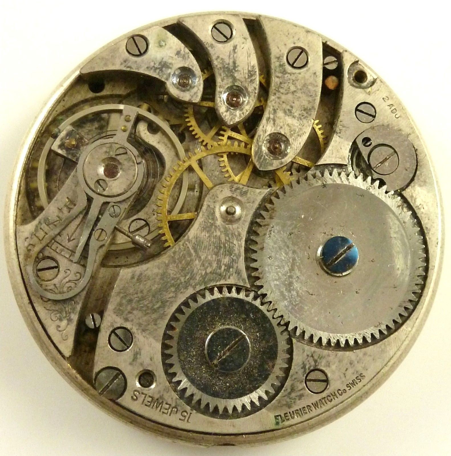 Fleurier Pocket Watch Movement – Grade 15 Jewels – Spare Parts / Repair