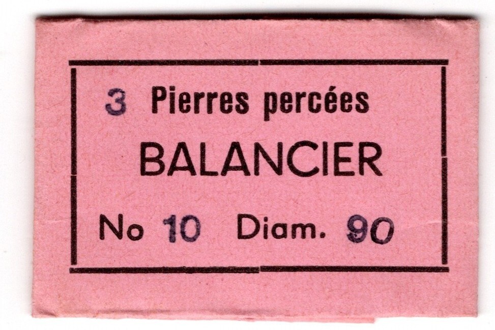 BALANCE HOLE JEWELS RUBY Hole 10, OD 90 3 Pieces
