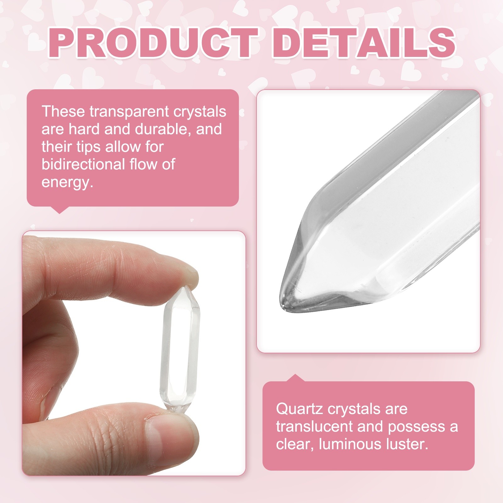 10 Pack White Quartz Crystals Polished Crystals Bulk