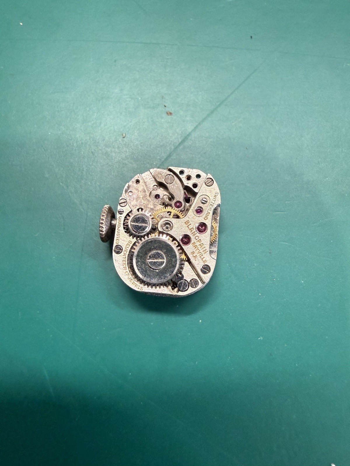 Vintage Blancpain Rayville SA Watch Movement 17 Jewels Swiss Stripped