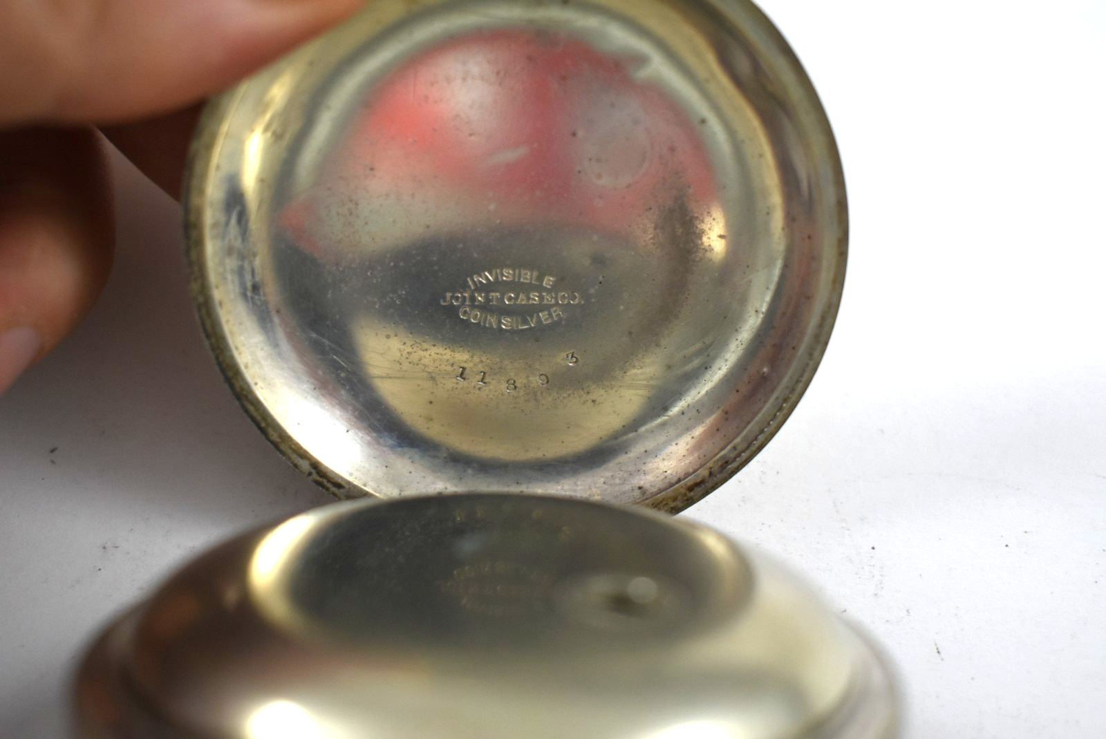 Vintage Invisible Joint Rare 4oz Coin Silver 18s OF Pocket Watch Case lot.wg