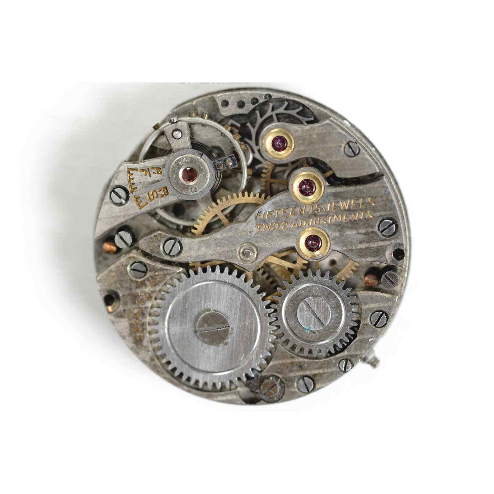 Swiss 15 Jewels Watch Movement, Porcelain GIFT Watch For Parts