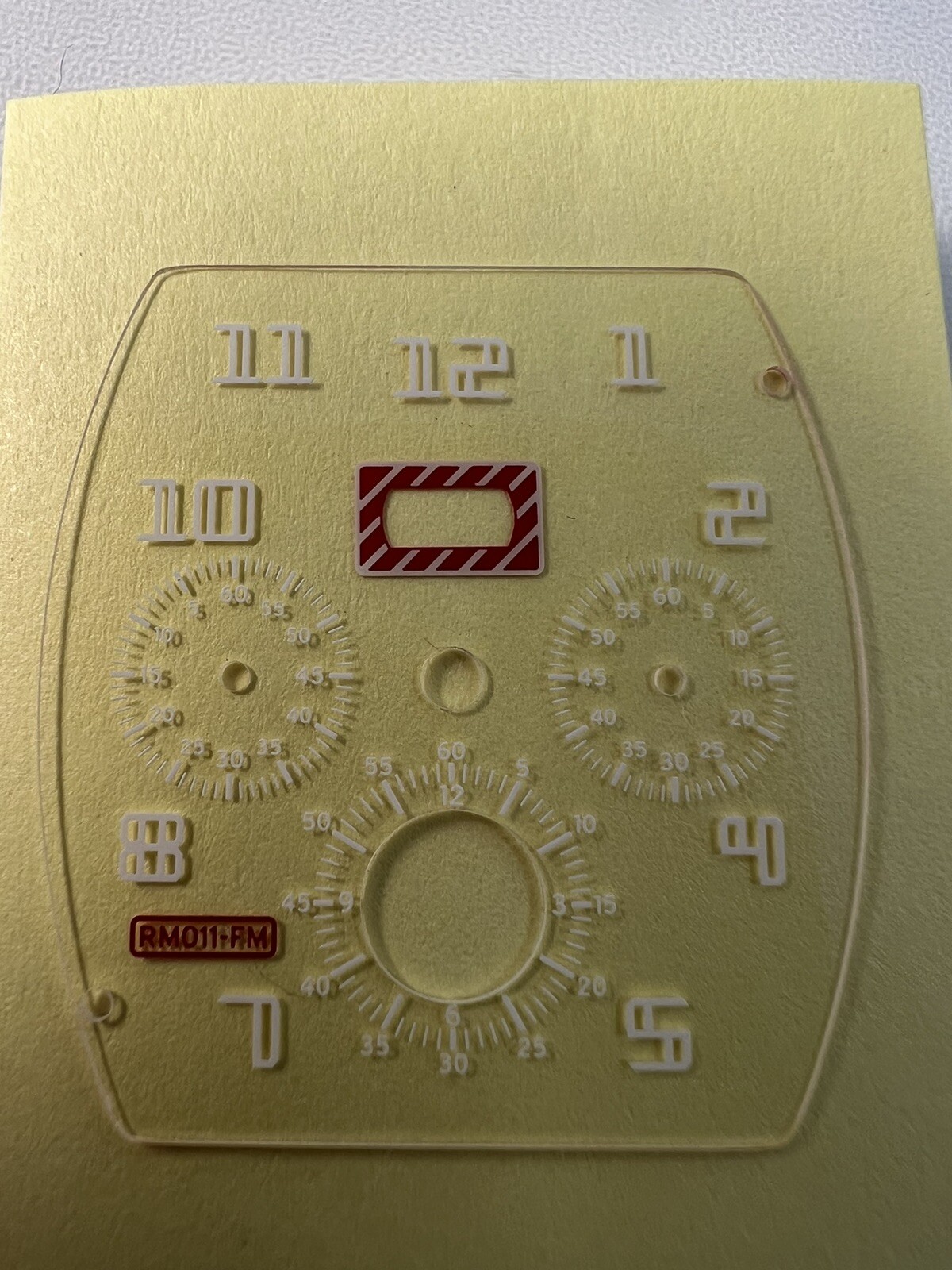 Replacement Glass Dial Fits Richard Mille RM011-FM