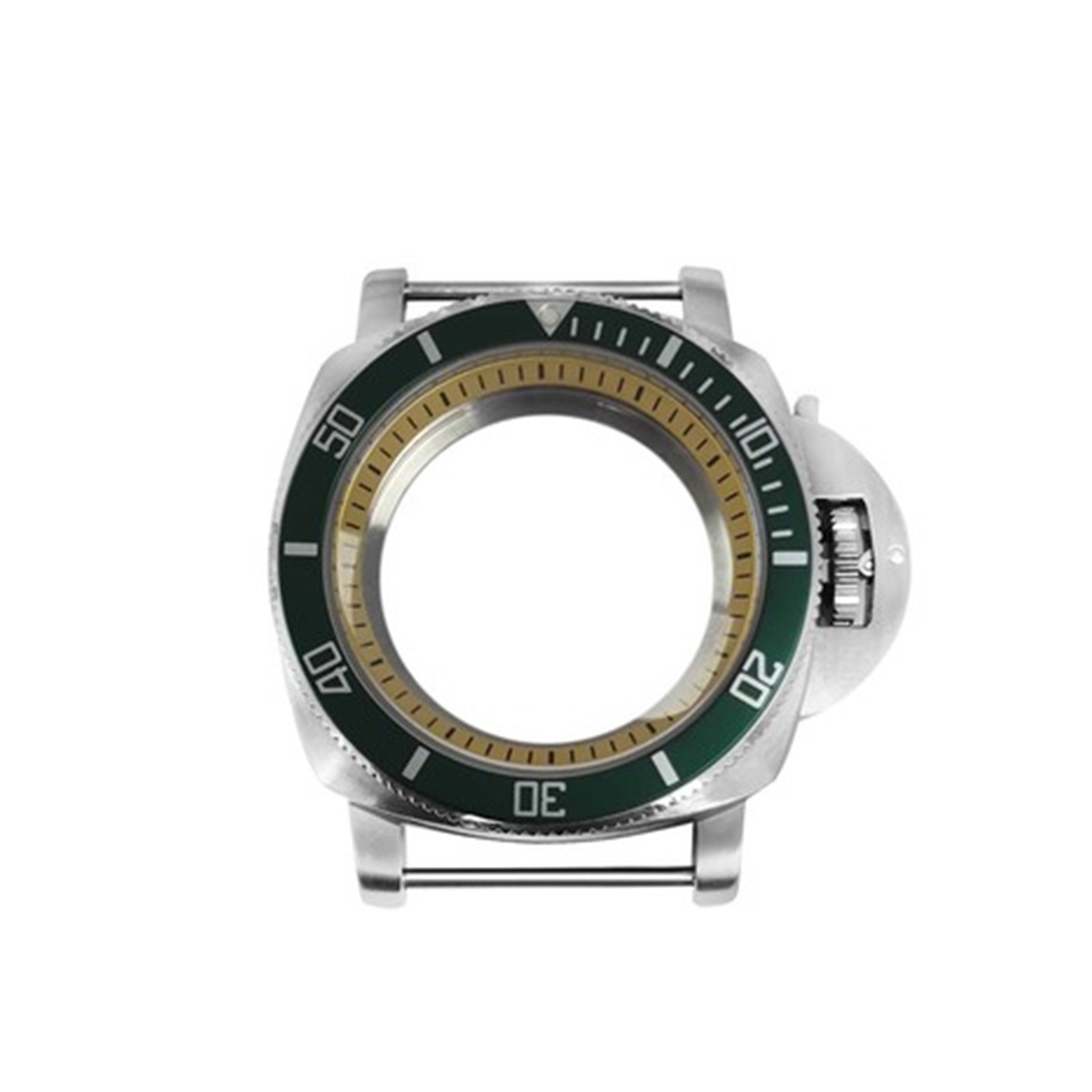 For NH35/NH36/4R/7S Stainless Steel Case Bezel Yellow Inner Ring Watch Case Kit