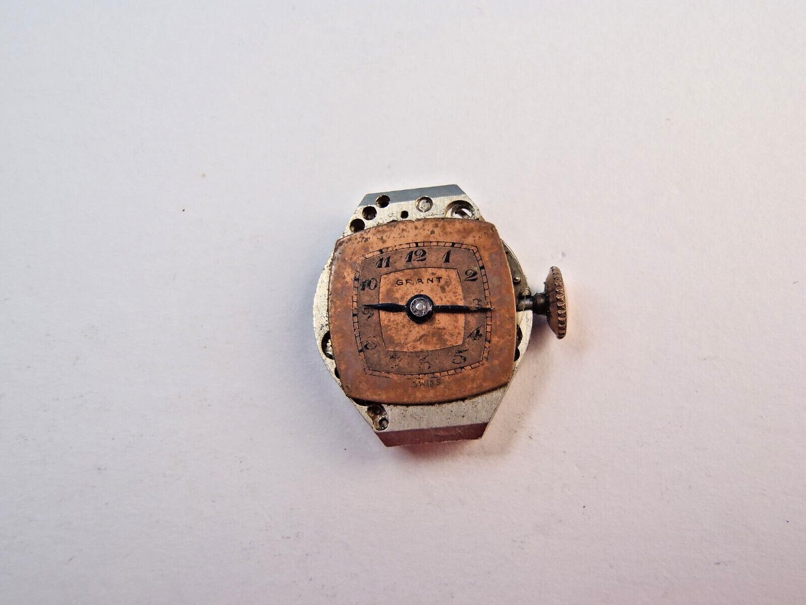 Grant GXR Watch Movement Dial Hands Stem Crown 17 Jewel Balance Rotates