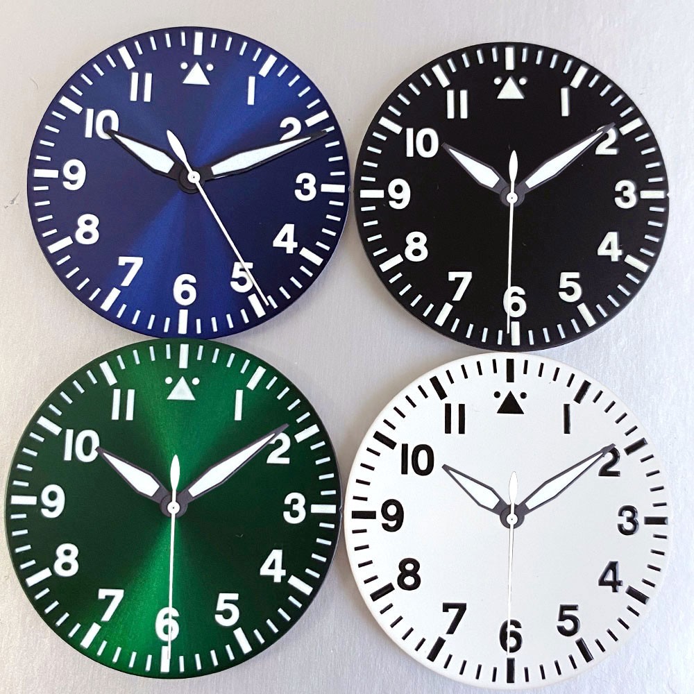 39mm Pilot Watch Accessories Case+Dial+Hands Fit NH35 Miyota8215 ETA2824 PT5000