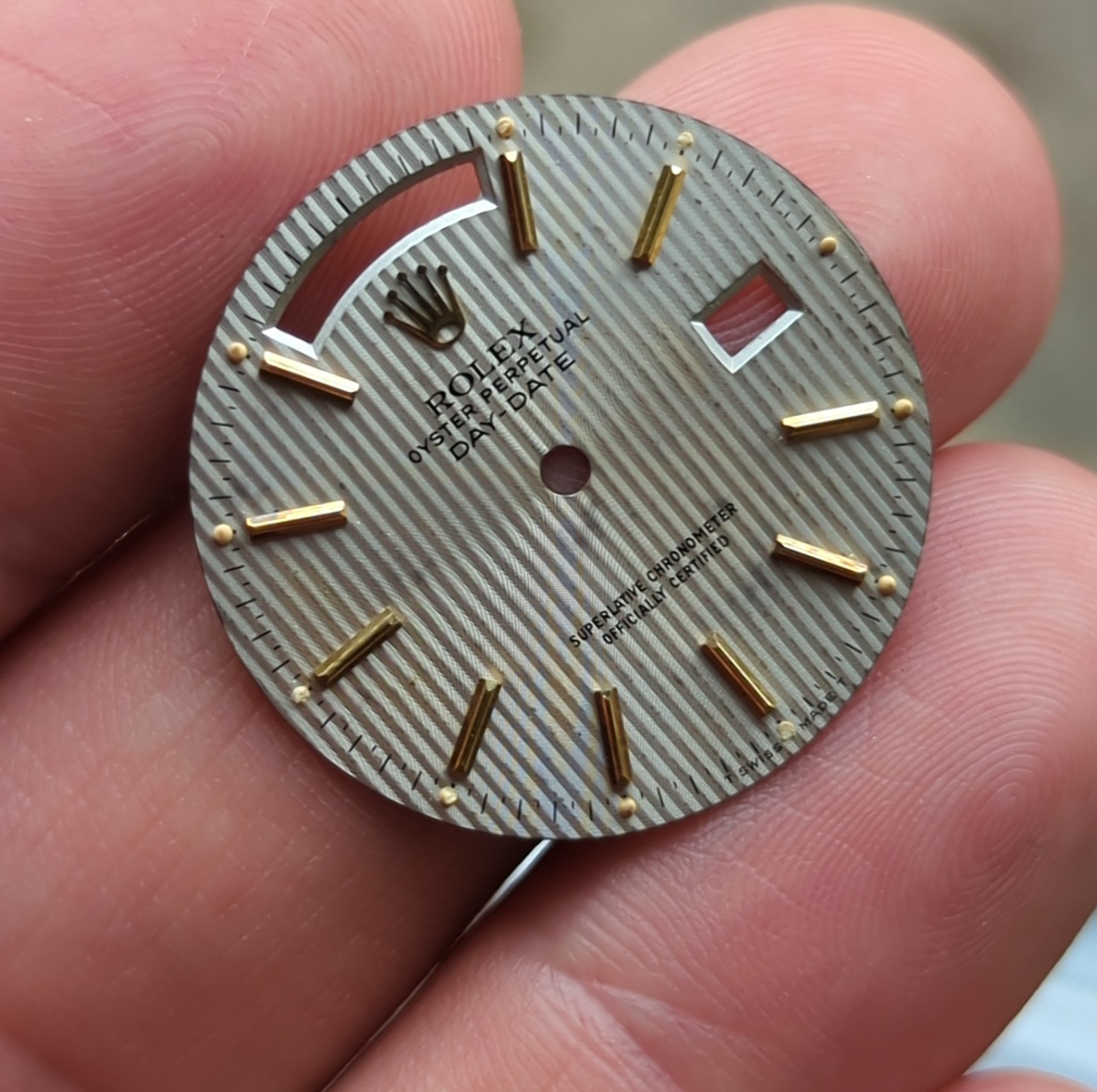 Rolex Oyster Perpetual Day Date 18038 Tapestry Dial Part Used (N44)