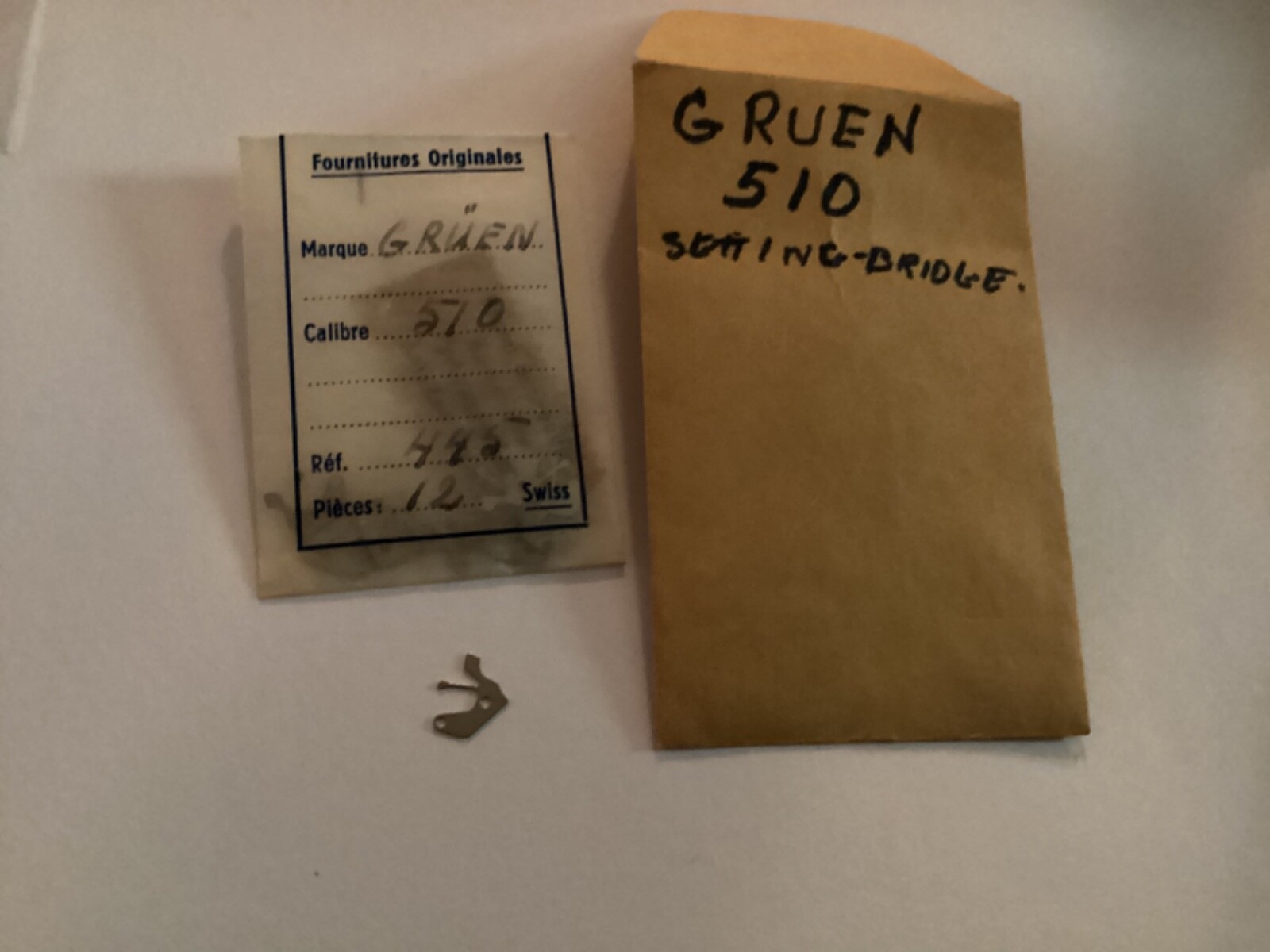 Gruen caliber 510 setting bridge spring part 445 1 per order