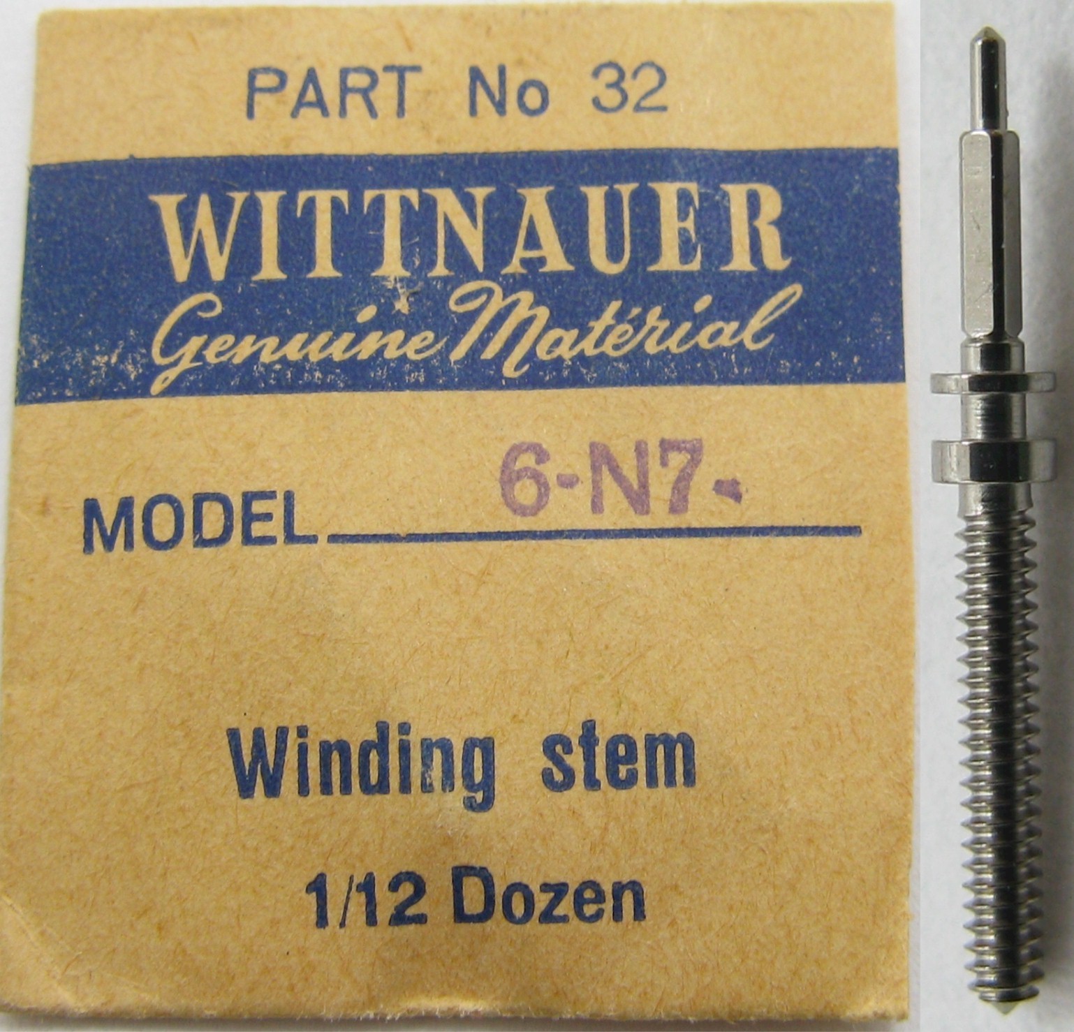 Wittnauer 6N7 AS 1023 watch part winding stem Tap 10