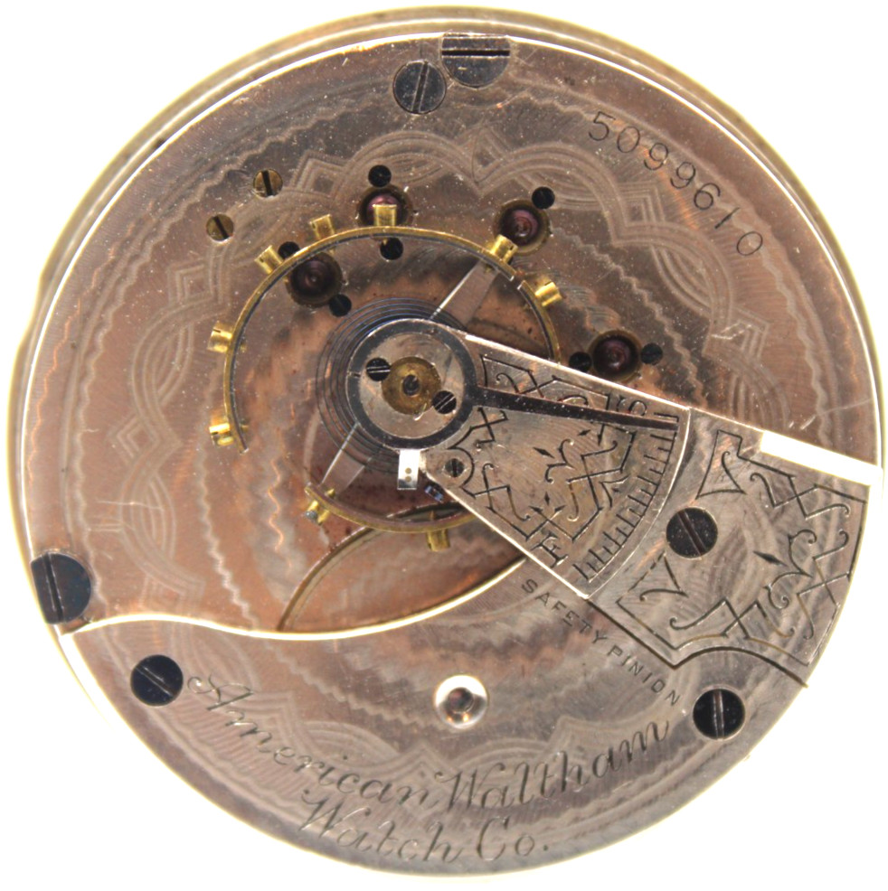 1891 WALTHAM POCKET WATCH MOVEMENT 5099610 GRADE 3 18s 11j (DT3)