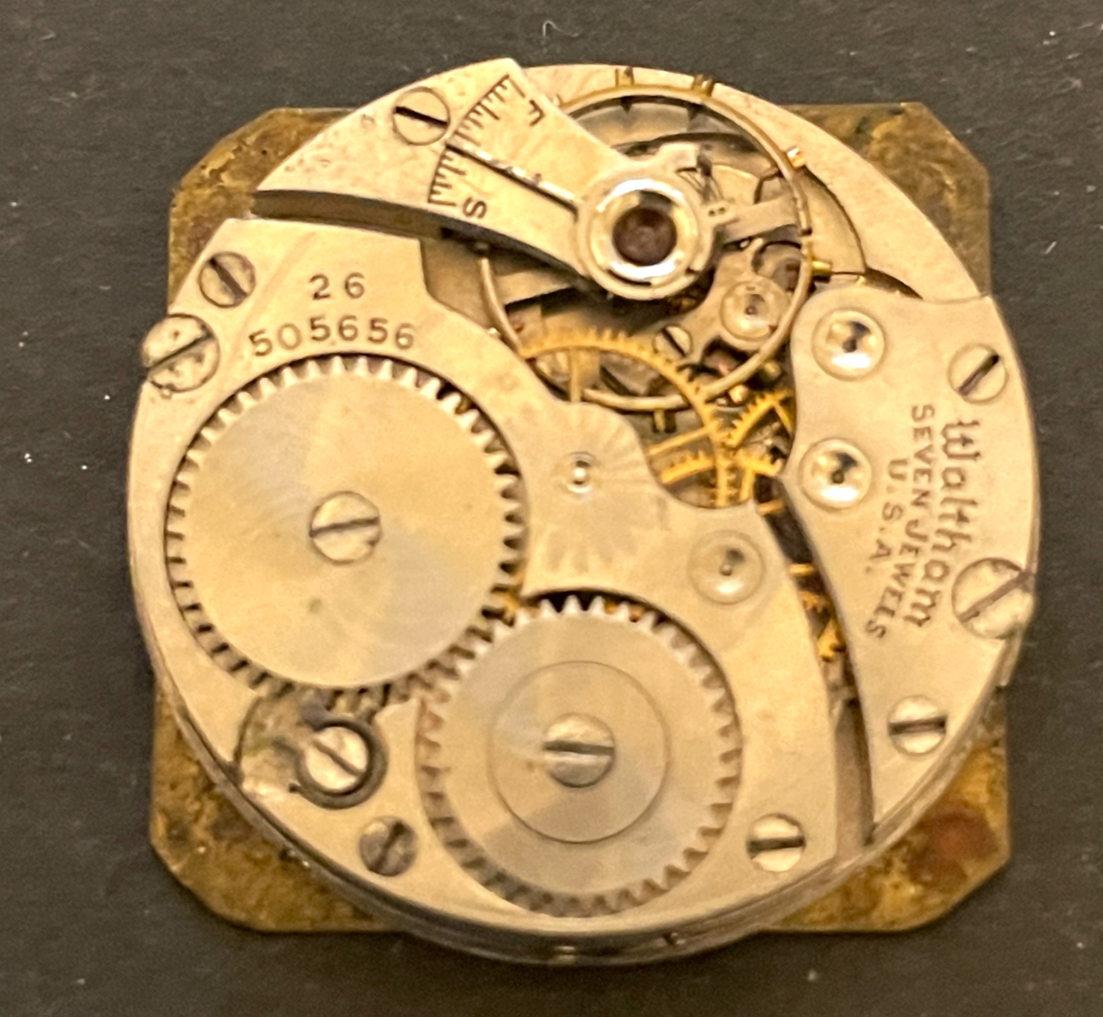 Antique 1928 Waltham Model 1898 561 Watch Movement Parts/Repair 6/0s 7j USA