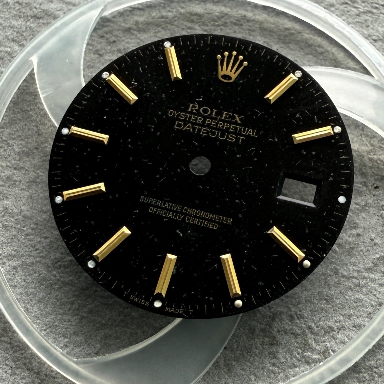 Vintage Rolex Datejust 16233 16013 Factory Black Tropical – Night Sky Stars