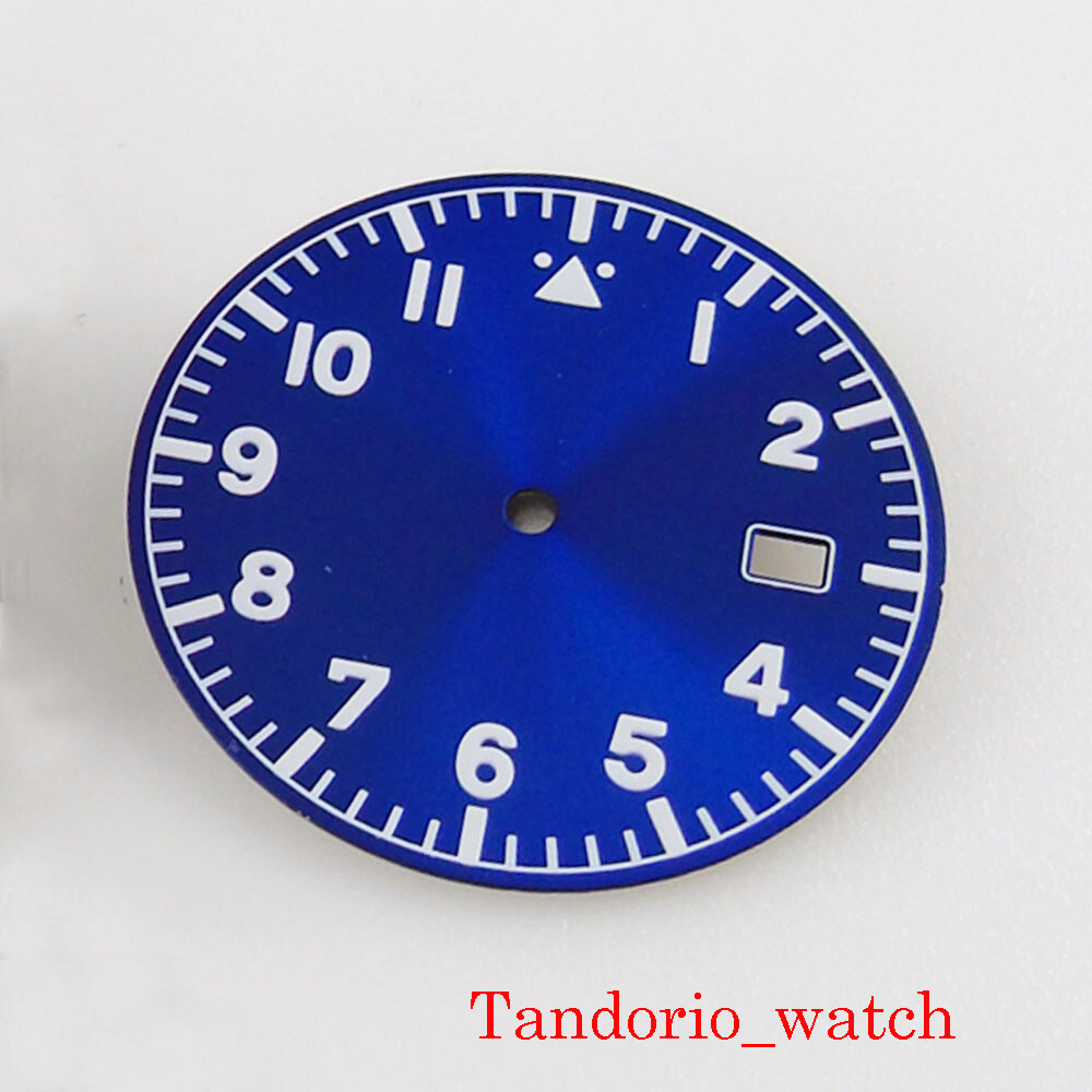33.6mm Luminous Watch Dial Hands Watch Parts With Date Window For NH35 Movement