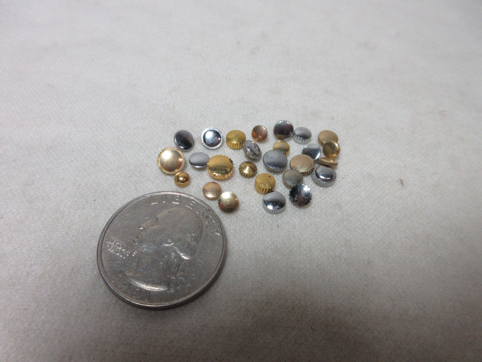 LOT OF 26 WATCH CROWNS WATCHMAKERS PARTS ASSORTED LOT SOME GOLD FILLED PLATED