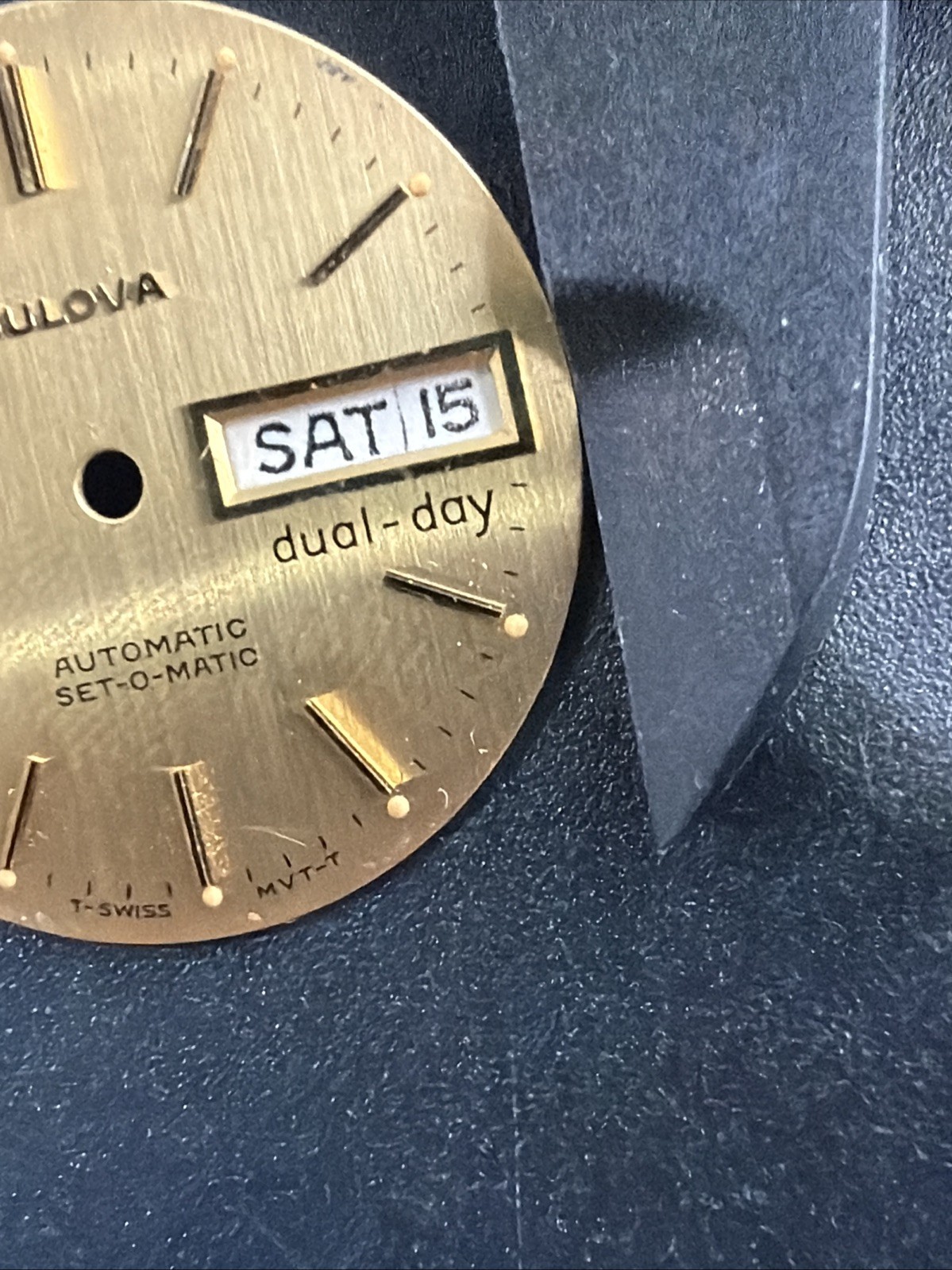 BA88 Bulova Automatic Set O Matic Day Date 27-28mm Mens Watch Dial Replacement**