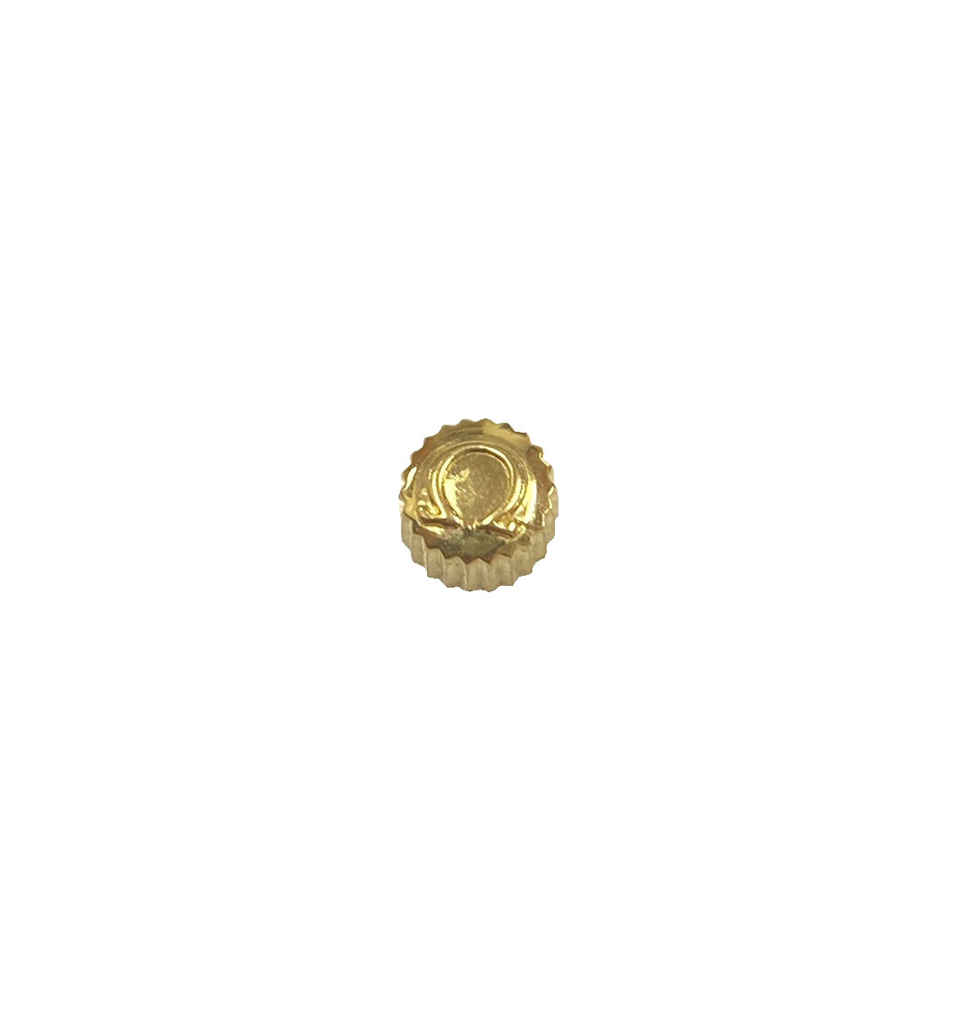 Genuine Omega De Ville 196.1150 Yellow Gold Plated 3.5mm Crown #069LA42130
