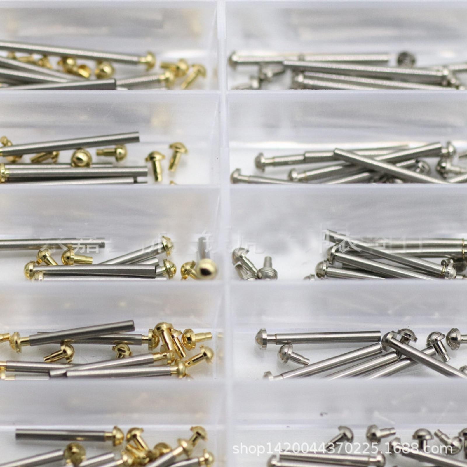 200Pack 10-20mm Watch Strap Assortment Tube Pins Bracelet Rivet Set