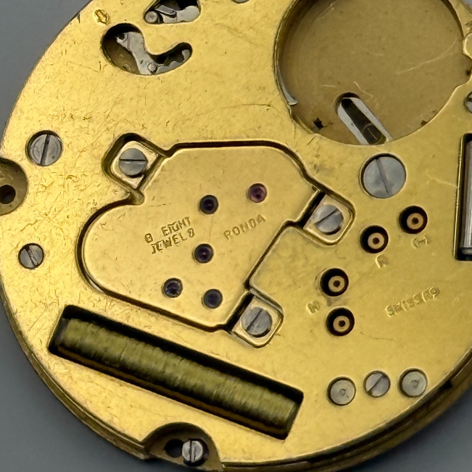 Ronda 1006 Watch Movement Quartz Swiss Date 8 Jewels Vintage Parts Repair 23.8mm