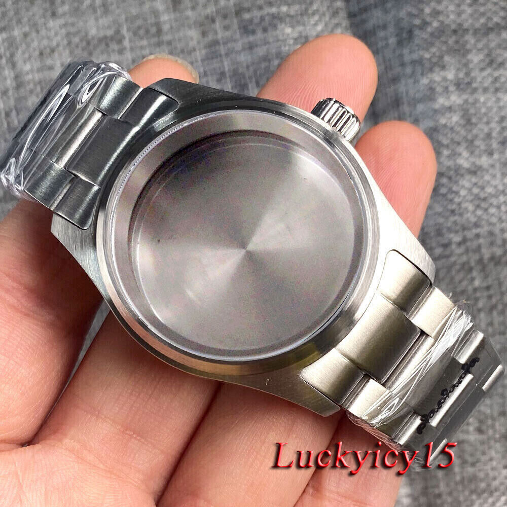 36mm Tandorio Sapphire Glass Pilot Watch Case Bracelet For NH35 2824 PT5000 200M