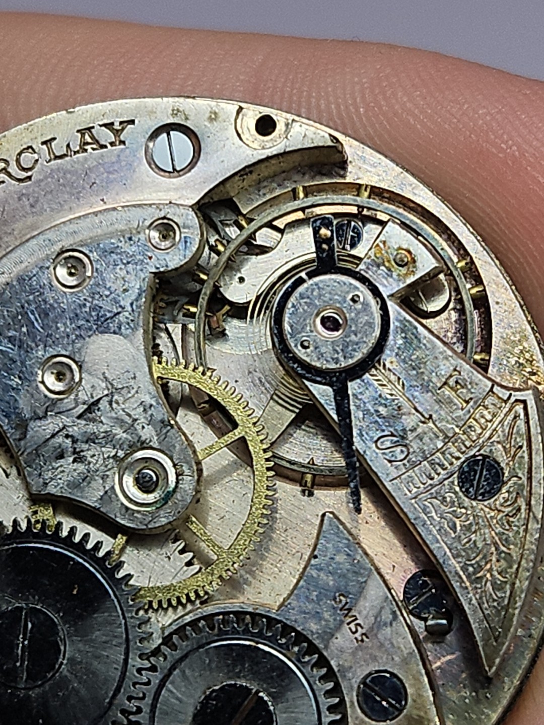 Barclay Juillard Pocket Watch Movement 6j 41.5mm Parts/Repair