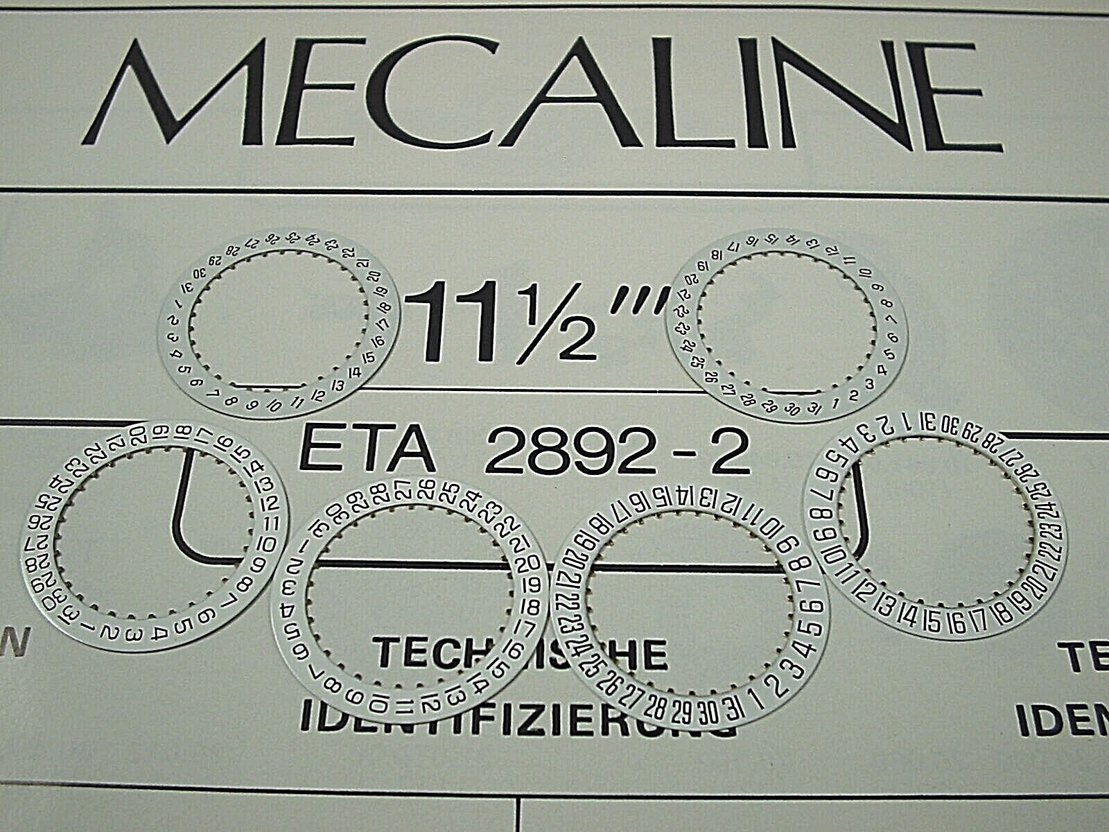 New Cartier date discs for ETA 2892 A2, ETA 2824-2 or for 3 & 6 o’clock window.