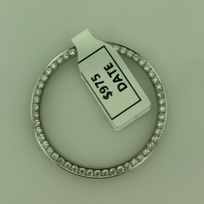 Custom Diamond Bezel 1.05 CT’. Set in Stainless Steel For Rolex Men’s 36MM Date