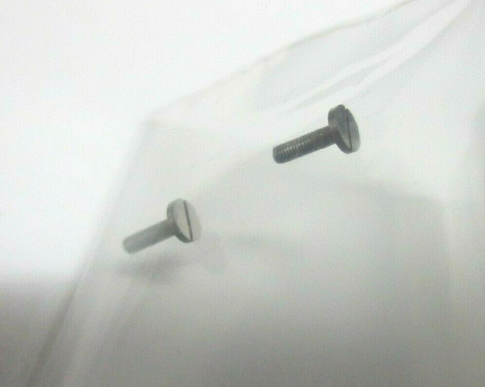 2 ILLINOIS 16 SIZE POCKETWATCH CASE SCREWS WHITE ROUND, NOS —– B-27 -1