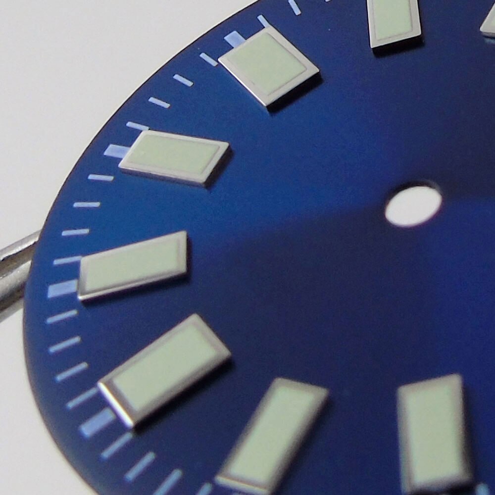 29mm Sunburst Watch Dial Fit for NH35 NH36 ETA2824 PT5000 ST2130 Green Lume