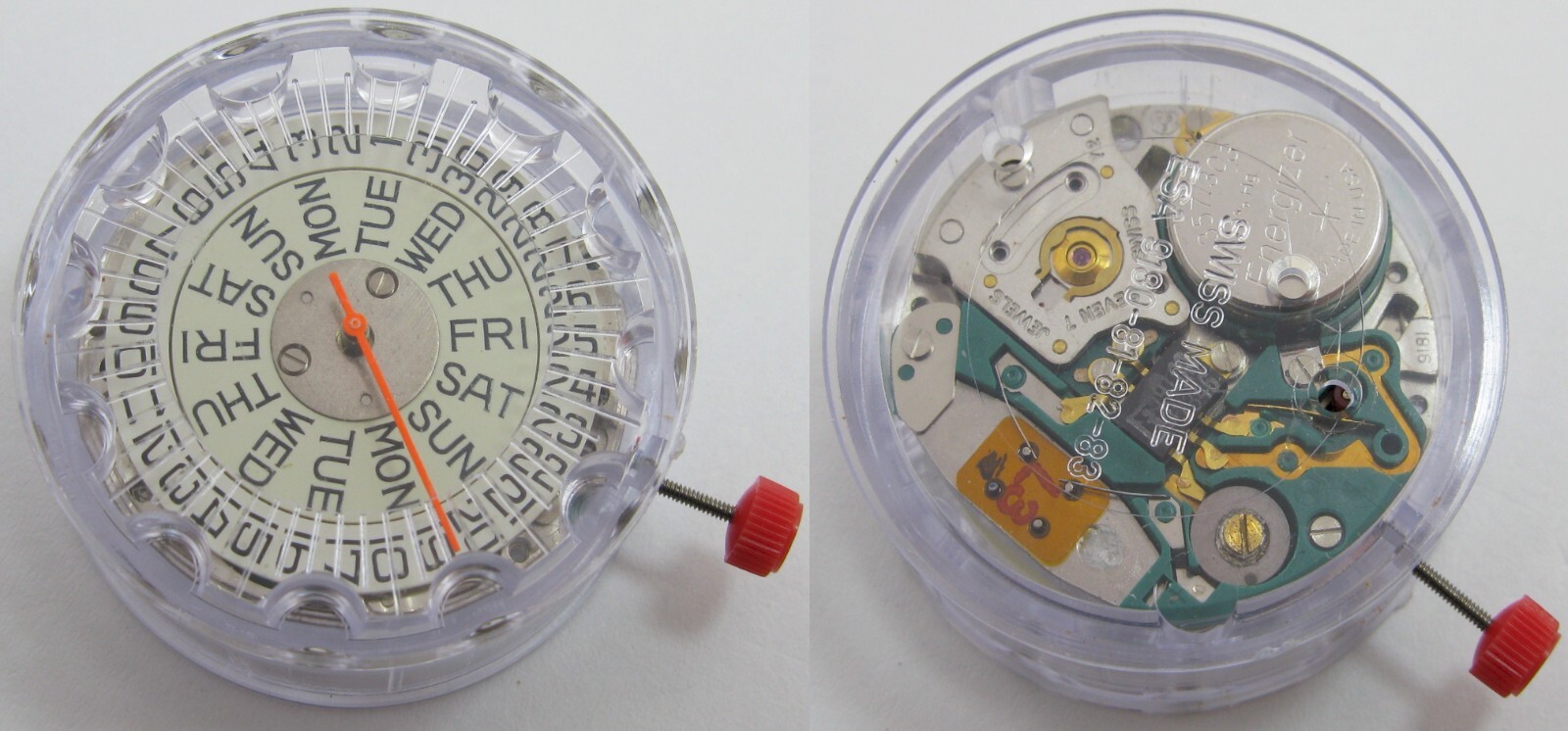 new old stock ESA 9181 day date quartz Watch Movement Y2 7 jewels for part …