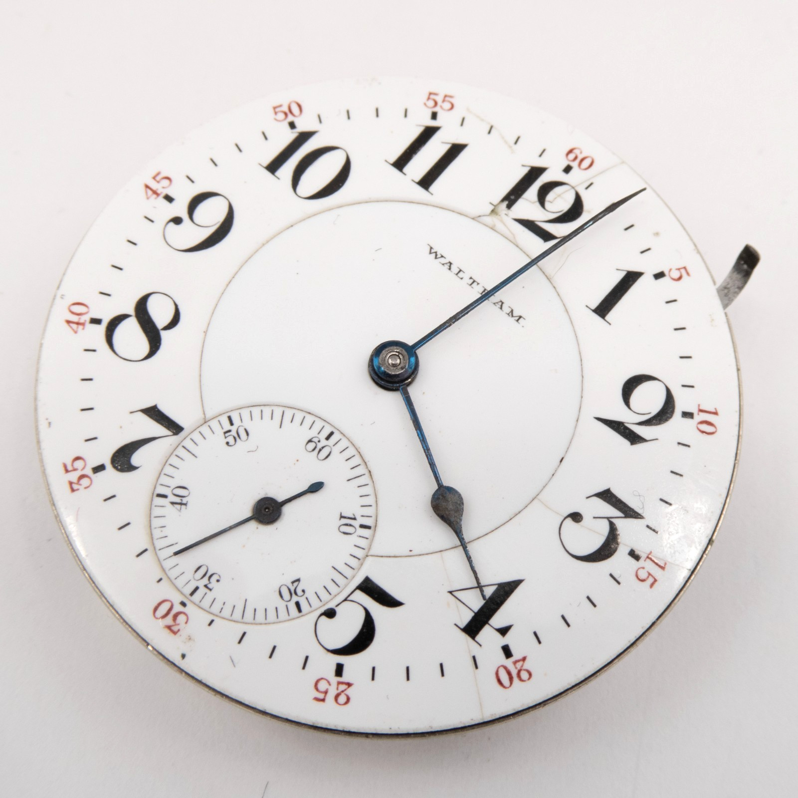 Waltham Vanguard 16-Size 23-Jewel Antique Pocket Watch Movement, Keeps Time