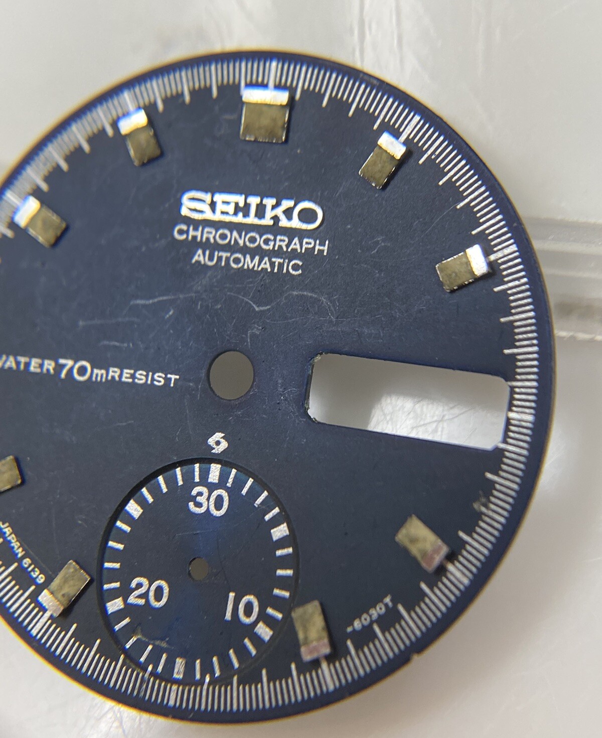 Original Seiko Pogue 6139-6030T Navy Blue 27.5mm Dial