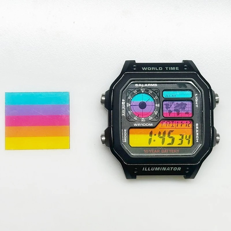 For Casio AE1200AE1300 DIY Screen Modified New Color Film Watch stickers Mod Kit