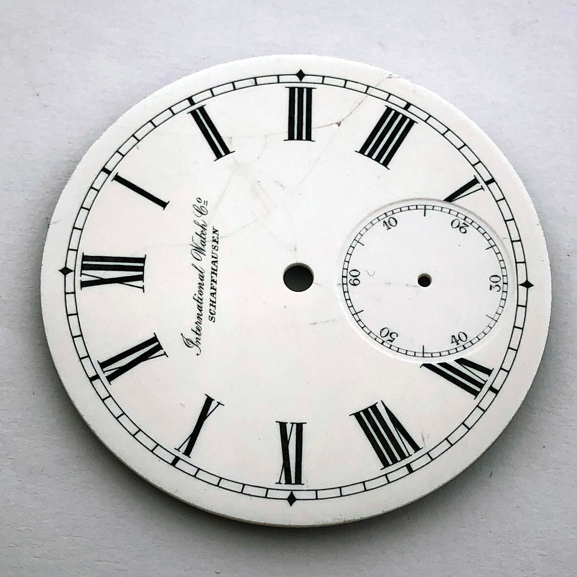 Rare Swiss ANTIQUE Original Enamel DIAL International Watch Co Schaffhausen IWC