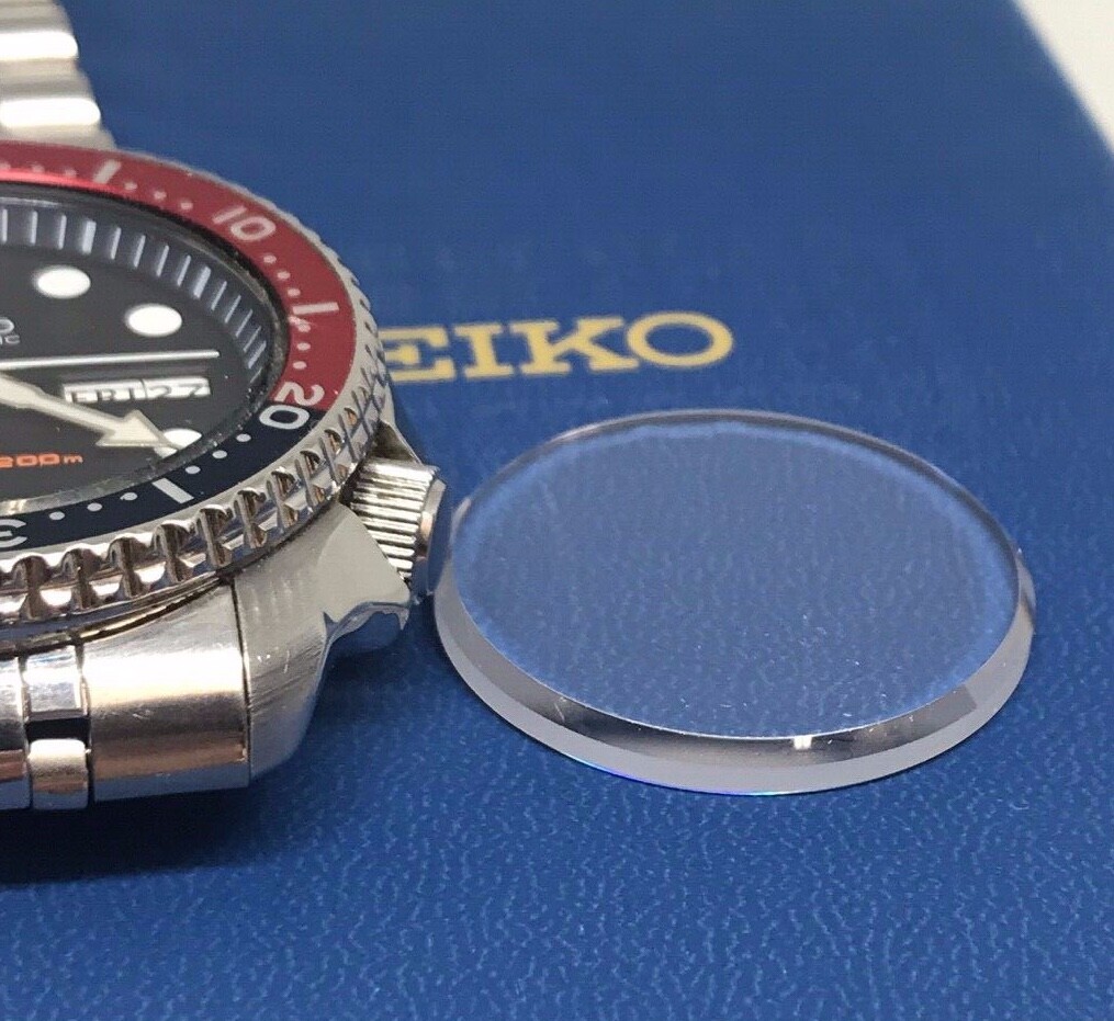 SAPPHIRE Crystal Glass For Seiko SKX009 SKX007 7S26 AR Blue Coating 315p15hn02