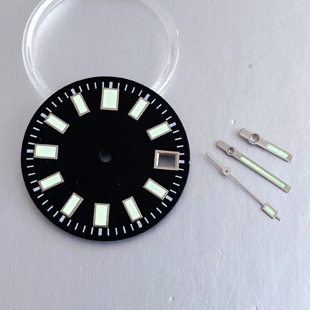 29mm Black/Grey/Blue Sunburst Watch Dial Replacement Fit NH35 ETA 2824 Miyota