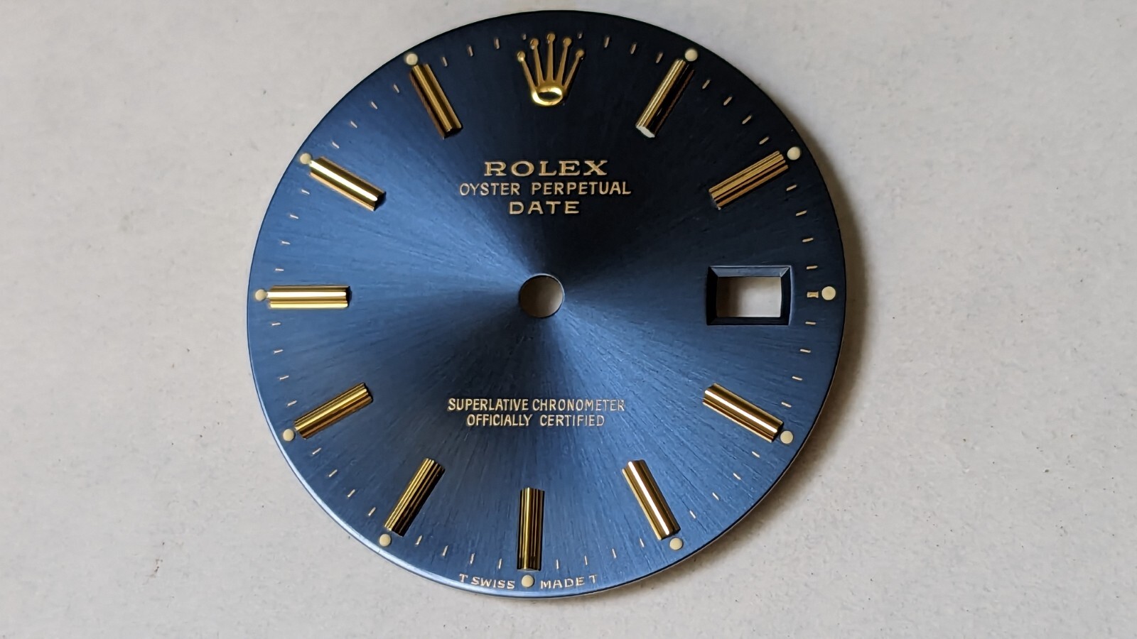 Rolex Genuine Blue Dial 34mm Date For Model 15223 15203 Excellent Condition 3135