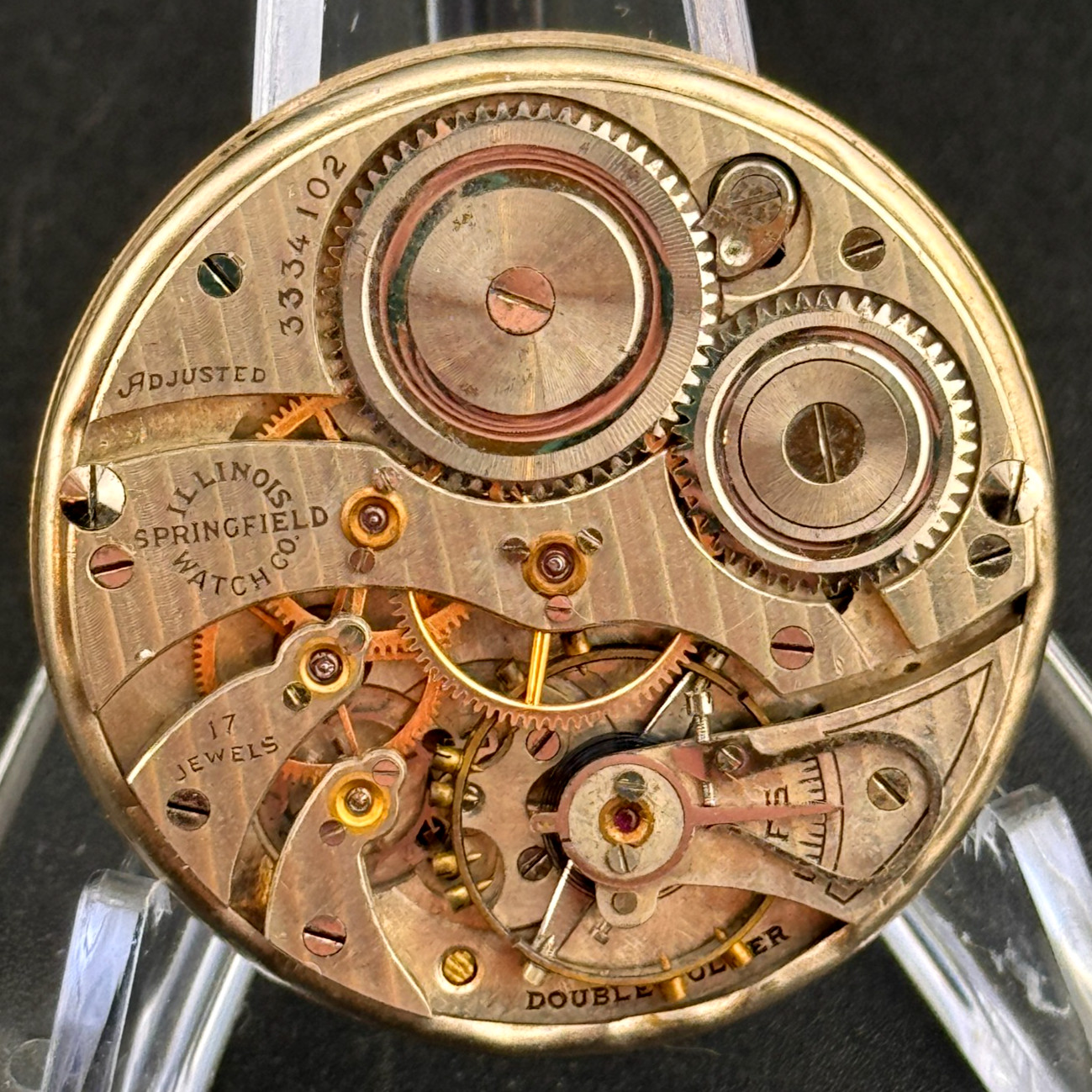 1918 Illinois Patrician Model 3 Grade 405 17J 12s Pocket Watch Movement Repair