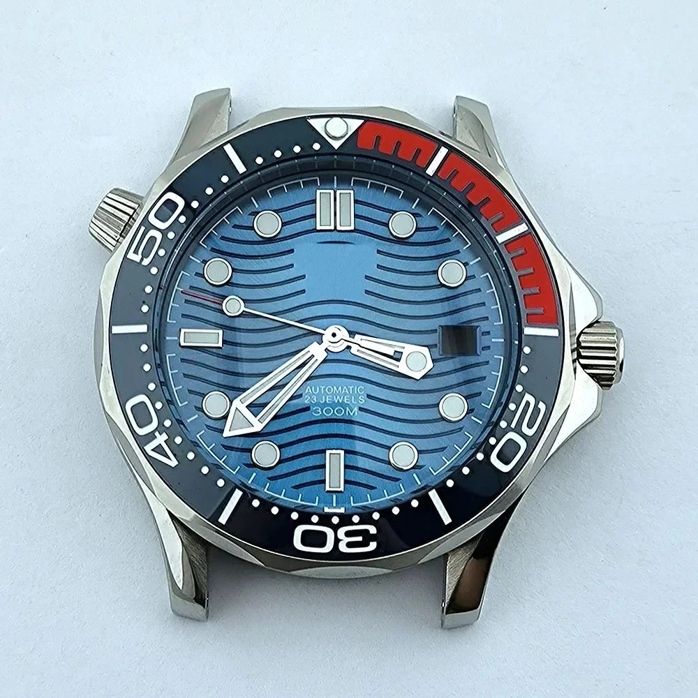 Stainless Steel Strap for NH35 Seamaster 300 Case 41mm Automatic Waterproof Part