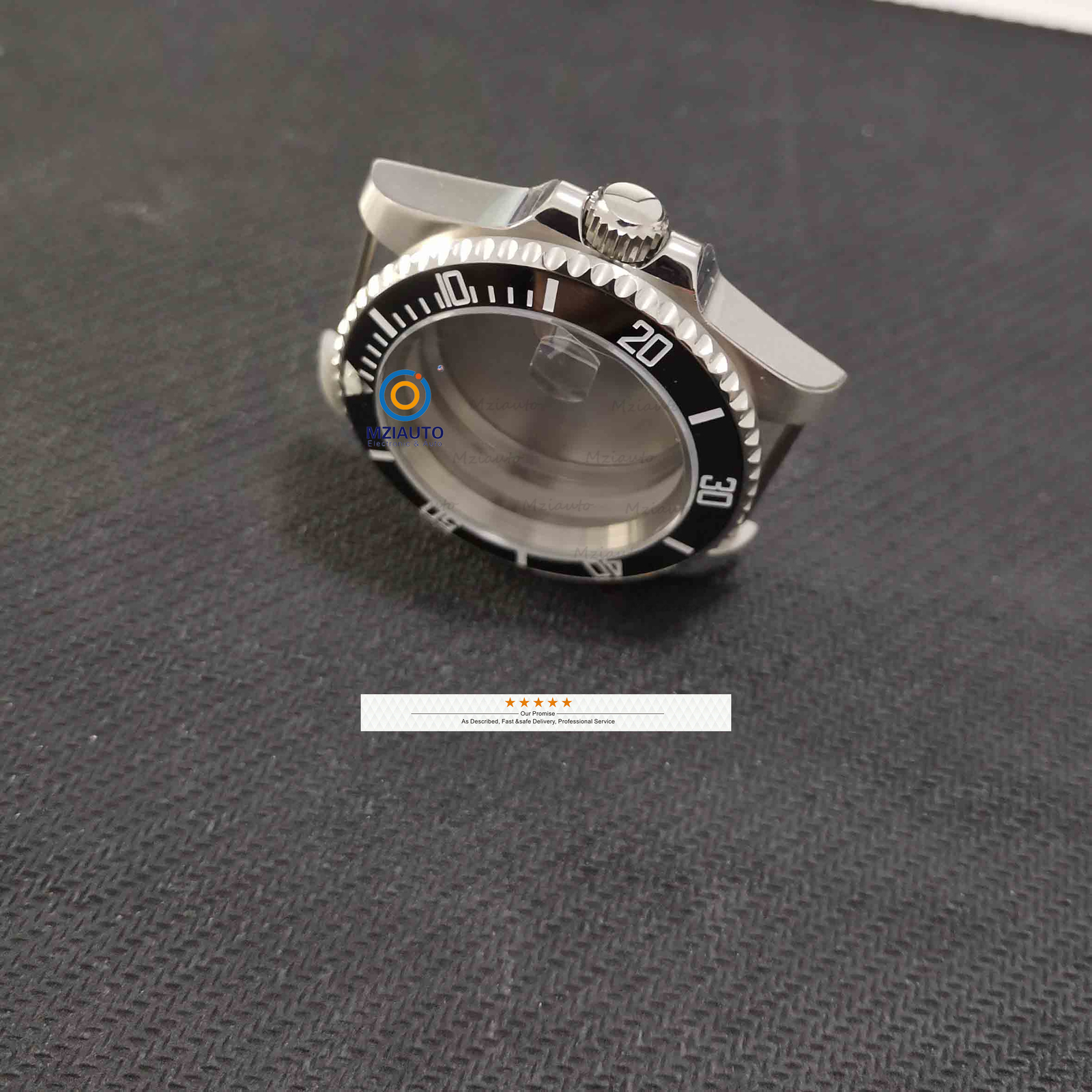 40mm For NH35 NH36 4R35 4R15 SKX007 Movement Black Ceramic Bezel Watch Case