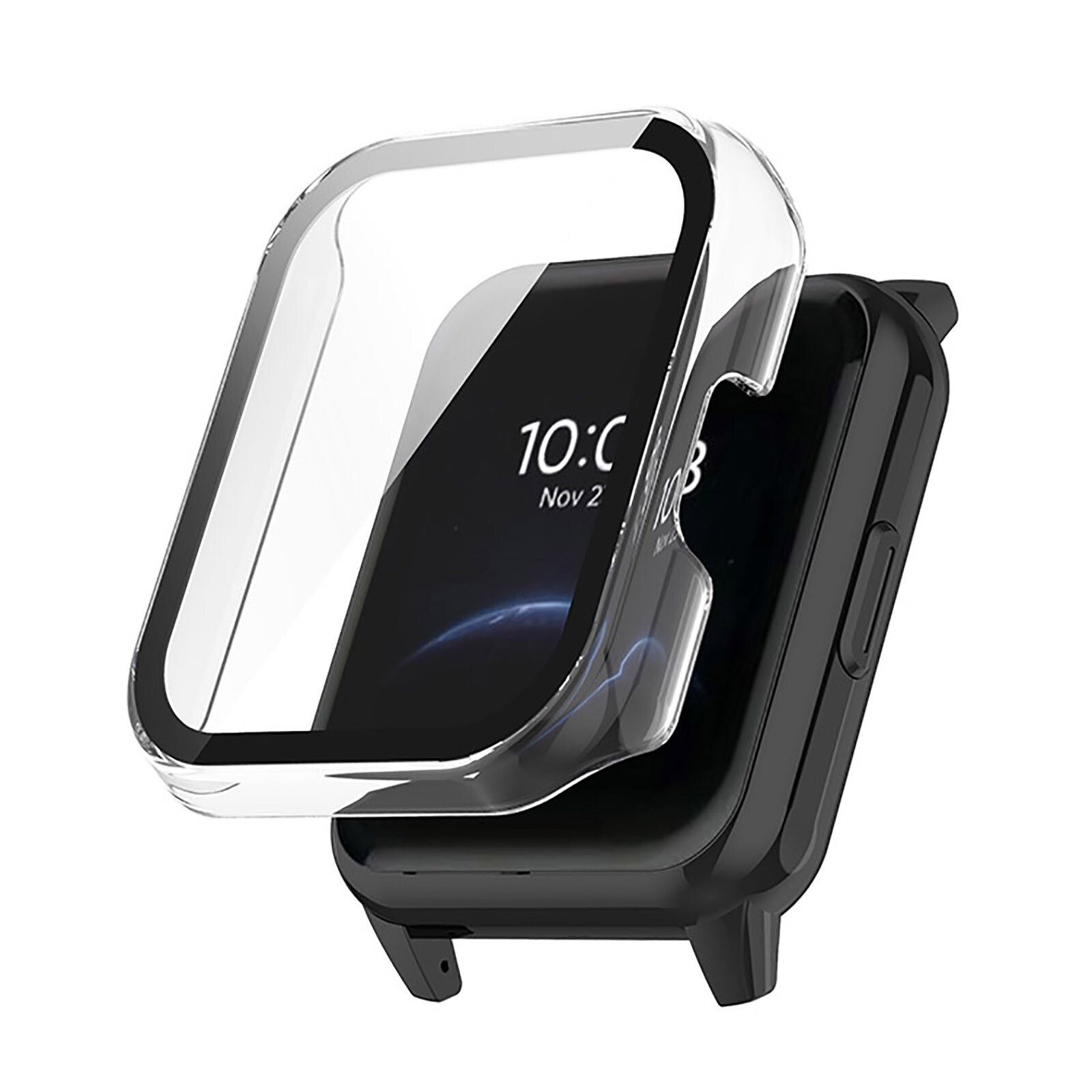 For Realme Watch 2 Watch Case Protective Shell PC Tempered Film Shell