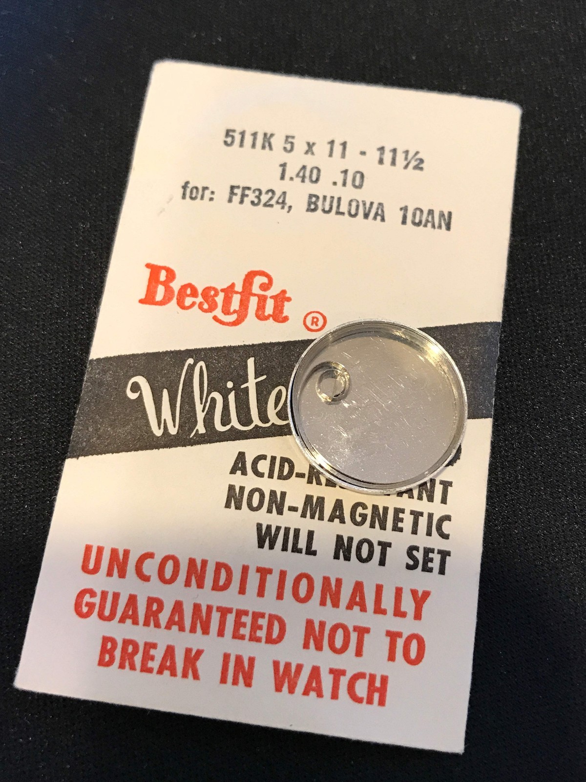 BESTFIT Mainspring 511K for Bulova 10AN, 10AX, 10AE, Font 324, Enicar 410, 412,