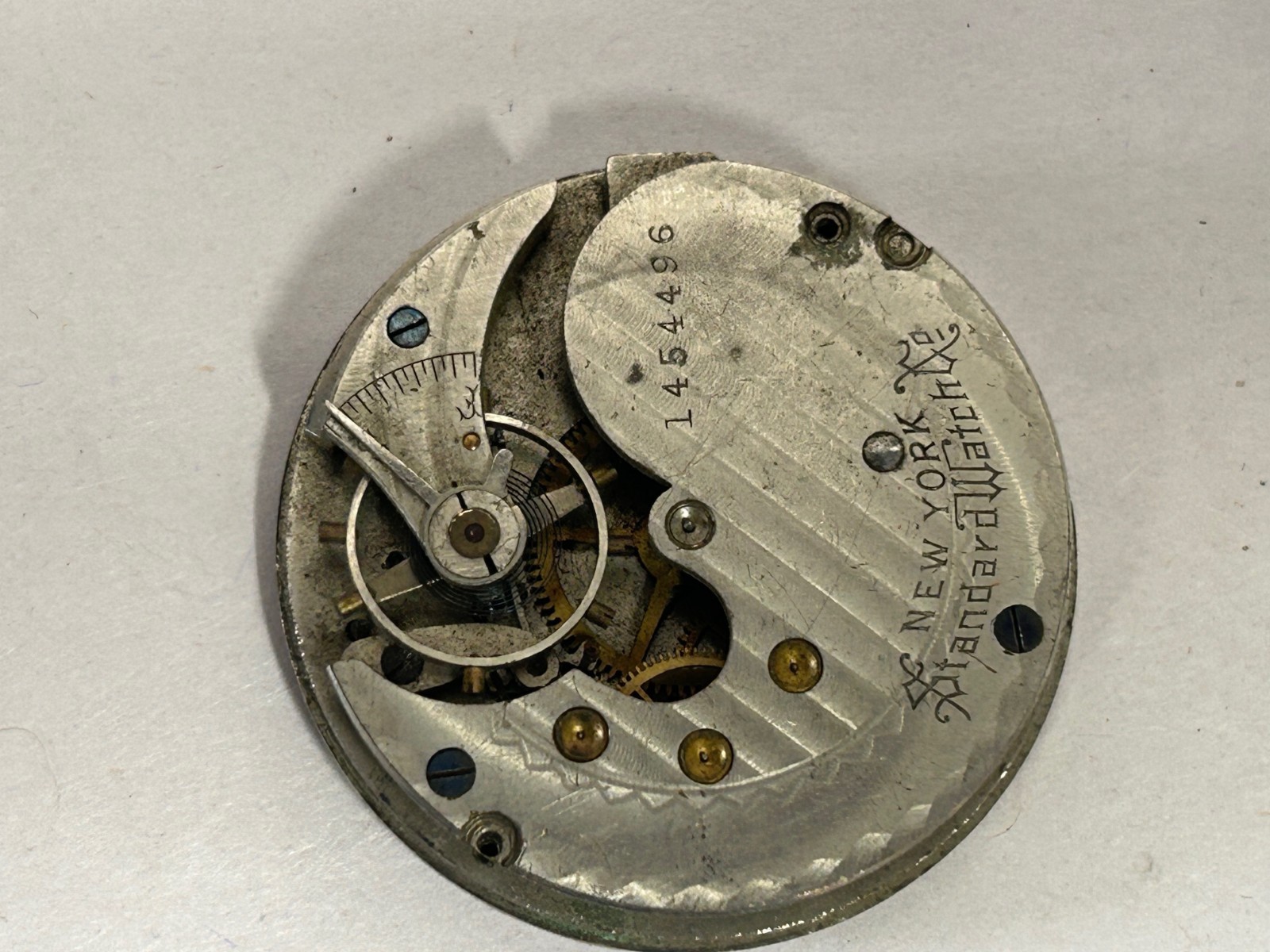 Lot of Vintage New York Standard Co. Pocket Watch Movements for Parts Only (S5)